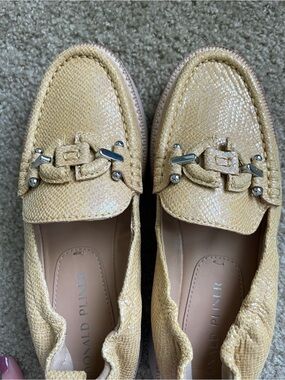 Donald J. Pliner Honey Iridescent Snake Loafers
